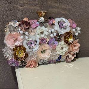 Floral Embellished Clutch